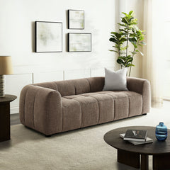 Liana Mocha Upholstered Fabric Sofa - Ornate Home
