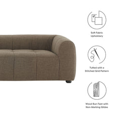Liana Mocha Upholstered Fabric Sofa - Ornate Home