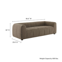 Liana Mocha Upholstered Fabric Sofa - Ornate Home