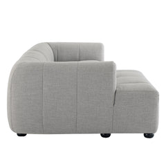 Liana Pewter Left-Facing Upholstered Fabric Modular Sofa with Chaise - Ornate Home