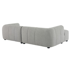 Liana Pewter Left-Facing Upholstered Fabric Modular Sofa with Chaise - Ornate Home
