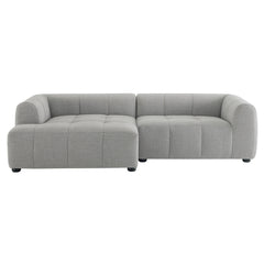 Liana Pewter Left-Facing Upholstered Fabric Modular Sofa with Chaise - Ornate Home