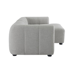Liana Pewter Right-Facing Upholstered Fabric Modular Sofa with Chaise - Ornate Home