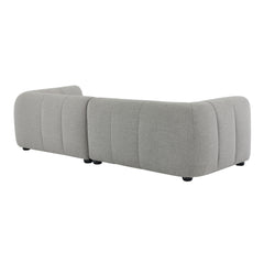 Liana Pewter Right-Facing Upholstered Fabric Modular Sofa with Chaise - Ornate Home