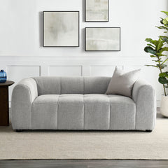 Liana Pewter Upholstered Fabric Loveseat - Ornate Home