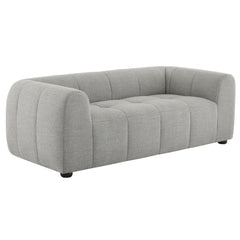 Liana Pewter Upholstered Fabric Loveseat - Ornate Home