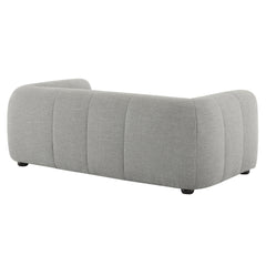 Liana Pewter Upholstered Fabric Loveseat - Ornate Home