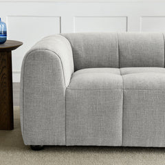 Liana Pewter Upholstered Fabric Loveseat - Ornate Home