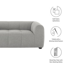 Liana Pewter Upholstered Fabric Loveseat - Ornate Home