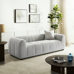 Liana Pewter Upholstered Fabric Sofa - Ornate Home