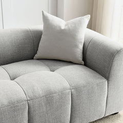 Liana Pewter Upholstered Fabric Sofa - Ornate Home