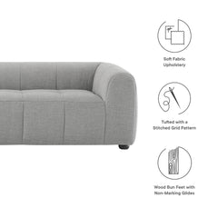 Liana Pewter Upholstered Fabric Sofa - Ornate Home