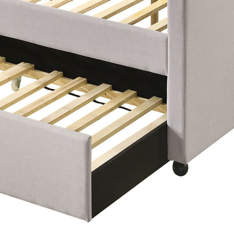 Lianna Fog Fabric Uph. Full Daybed w/Twin Trundle - Ornate Home