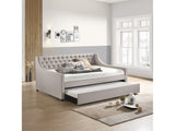 Lianna Fog Fabric Uph. Full Daybed w/Twin Trundle - Ornate Home