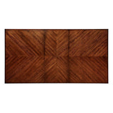 Liberta Dark Oak/Black/Beige Dining Table - Ornate Home
