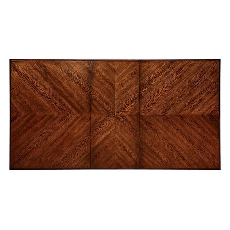 Liberta Dark Oak/Black/Beige Dining Table - Ornate Home