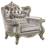Libertee Beige & Champagne Chair w/Pillow - Ornate Home