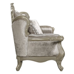 Libertee Beige & Champagne Loveseat w/3 Pillows - Ornate Home