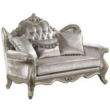 Libertee Beige & Champagne Loveseat w/3 Pillows - Ornate Home