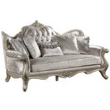 Libertee Beige & Champagne Sofa w/5 Pillows - Ornate Home