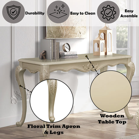 Libertee Champagne Sofa Table - Ornate Home