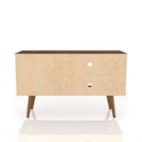 Liberty 42.52 TV Stand in Rustic Brown and 3D Brown Prints - Ornate Home