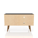 Liberty 42.52 TV Stand in Rustic Brown and Aqua Blue - Ornate Home