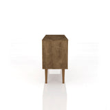 Liberty 42.52 TV Stand in Rustic Brown and White - Ornate Home