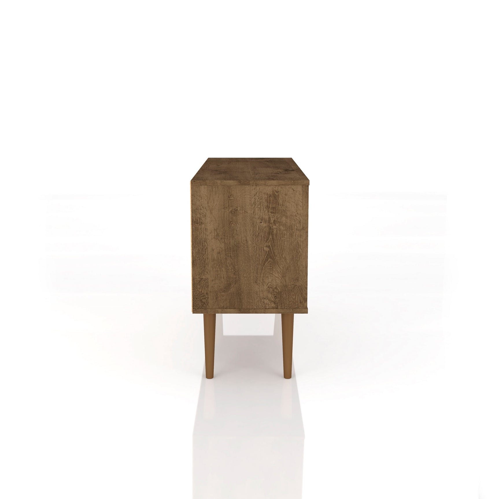 Liberty 42.52 TV Stand in Rustic Brown and White - Ornate Home