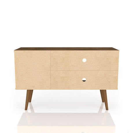 Liberty 42.52 TV Stand in Rustic Brown and White - Ornate Home