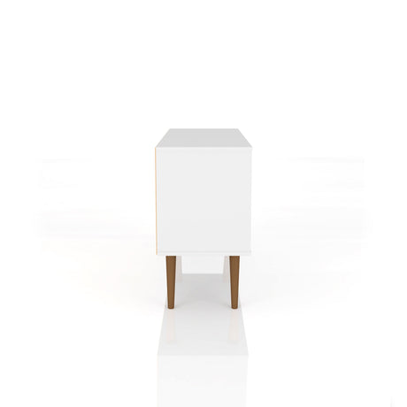 Liberty 42.52 TV Stand in White and Aqua Blue - Ornate Home