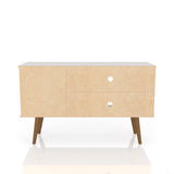 Liberty 42.52 TV Stand in White and Aqua Blue - Ornate Home