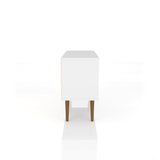 Liberty 42.52 TV Stand in White and Rustic Brown - Ornate Home