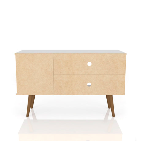 Liberty 42.52 TV Stand in White and Rustic Brown - Ornate Home