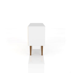 Liberty 42.52 TV Stand in White and Yellow - Ornate Home