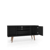 Liberty 53.14" Mid-Century Modern TV Stand in Black - Ornate Home