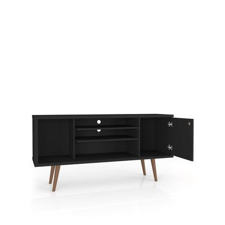 Liberty 53.14" Mid-Century Modern TV Stand in Black - Ornate Home
