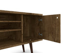 Liberty 53.14" Mid-Century Modern TV Stand in Rustic Brown - Ornate Home