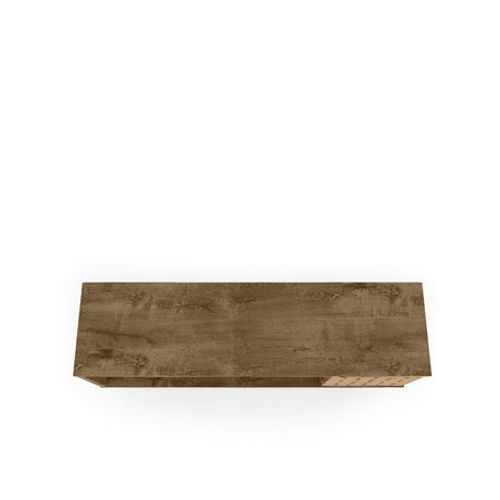 Liberty 53.14" Mid-Century Modern TV Stand in Rustic Brown and 3D Brown Prints - Ornate Home