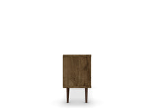 Liberty 53.14" Mid-Century Modern TV Stand in Rustic Brown and Aqua Blue - Ornate Home