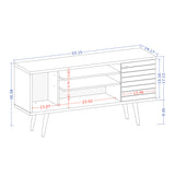 Liberty 53.14" Mid-Century Modern TV Stand in White - Ornate Home