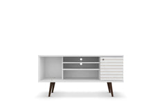 Liberty 53.14" Mid-Century Modern TV Stand in White - Ornate Home