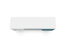 Liberty 53.14" Mid-Century Modern TV Stand in White and Aqua Blue - Ornate Home