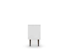 Liberty 53.14" Mid-Century Modern TV Stand in White and Rustic Brown - Ornate Home