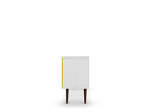 Liberty 53.14" Mid-Century Modern TV Stand in White and Yellow - Ornate Home