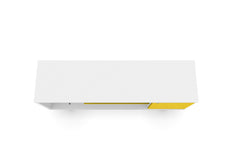 Liberty 53.14" Mid-Century Modern TV Stand in White and Yellow - Ornate Home