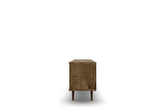 Liberty 62.99" Mid-Century Modern TV Stand in Rustic Brown - Ornate Home