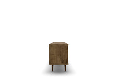 Liberty 62.99" Mid-Century Modern TV Stand in Rustic Brown - Ornate Home