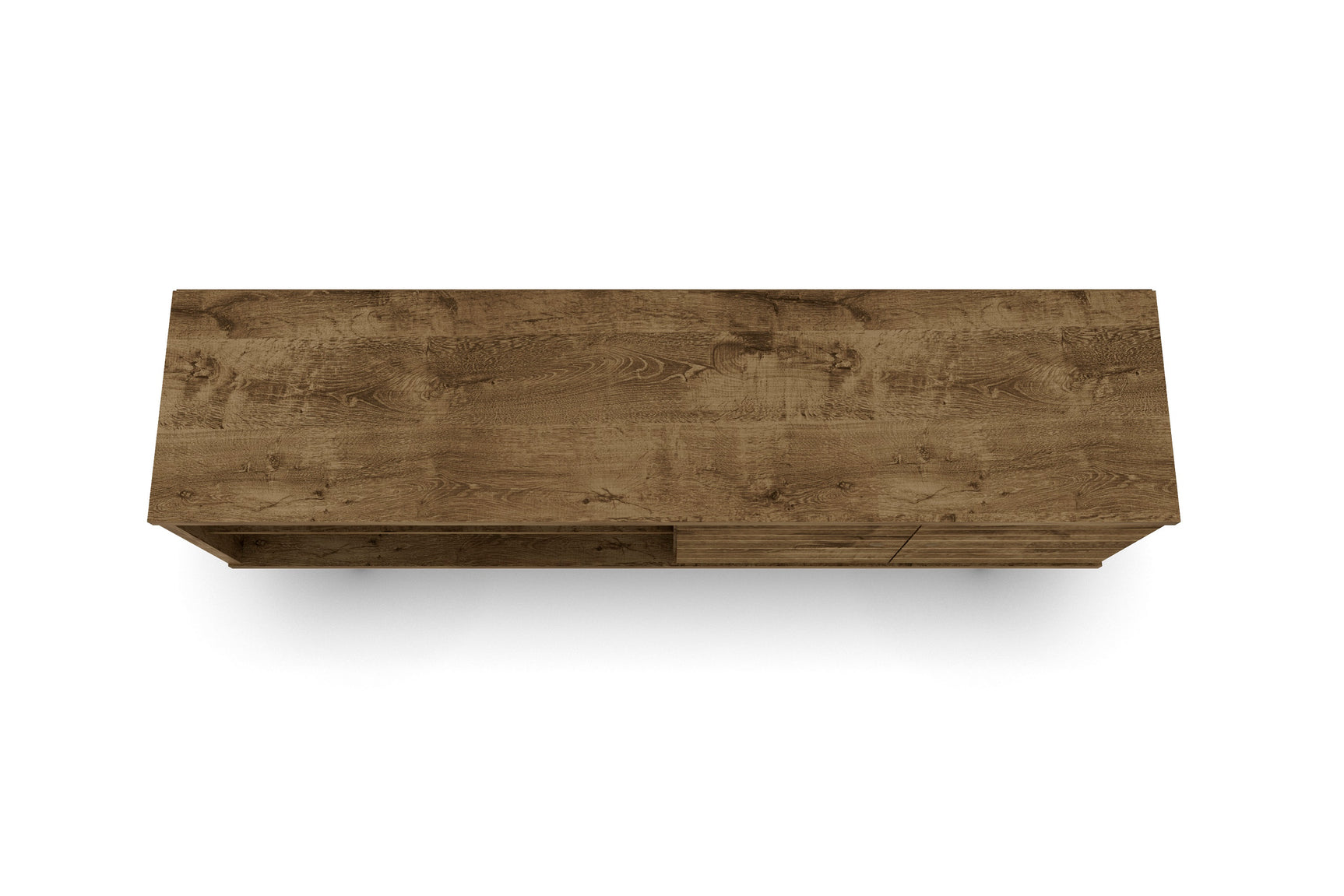 Liberty 62.99" Mid-Century Modern TV Stand in Rustic Brown - Ornate Home