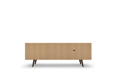 Liberty 62.99" Mid-Century Modern TV Stand in Rustic Brown - Ornate Home